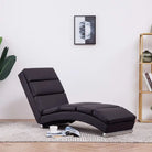 Elegante kunstleren chaise longue met roestvrijstalen poten en comfort - Chaises longues