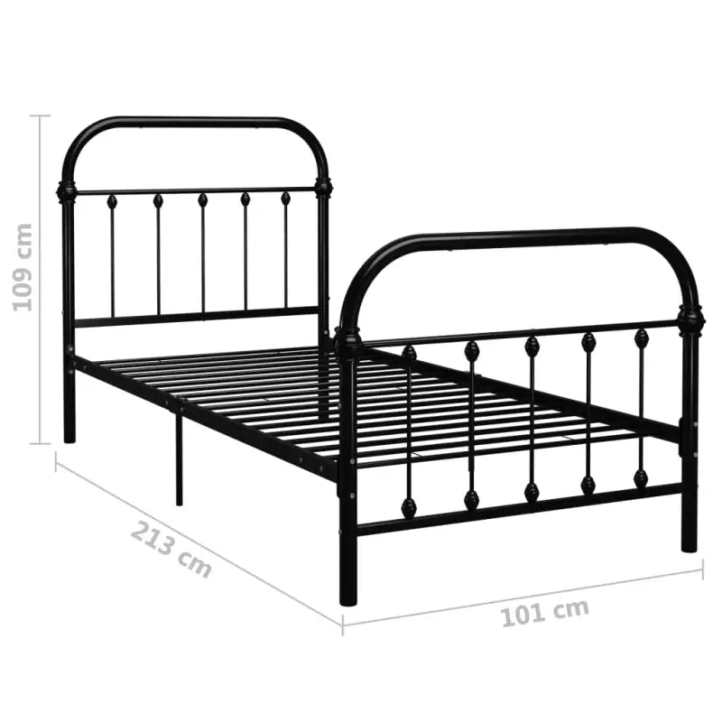 Elegante metalen bedframe met stevige constructie en comfortabel lattenbodem - Bedden & bedframes