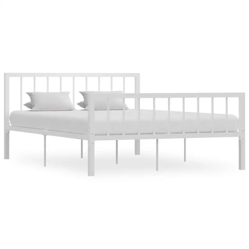 Elegante metalen bedframe met stevige ondersteuning - Wit / 140 x 200 cm - Bedden & bedframes