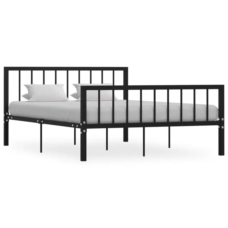 Elegante metalen bedframe met stevige ondersteuning - Zwart / 140 x 200 cm - Bedden & bedframes
