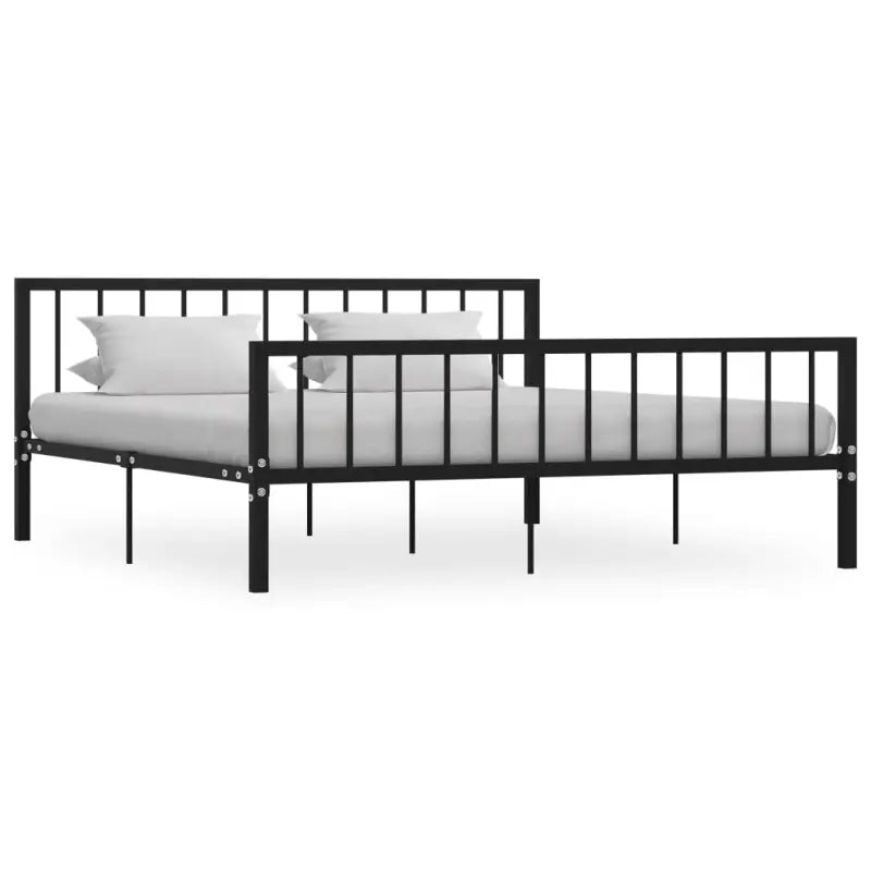 Elegante metalen bedframe met stevige ondersteuning - Zwart / 180 x 200 cm - Bedden & bedframes