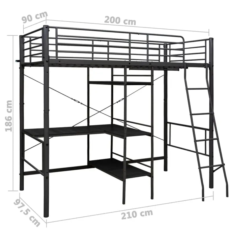 Elegante metalen stapelbed voor kinderkamers met beperkte ruimte - Bedden & bedframes