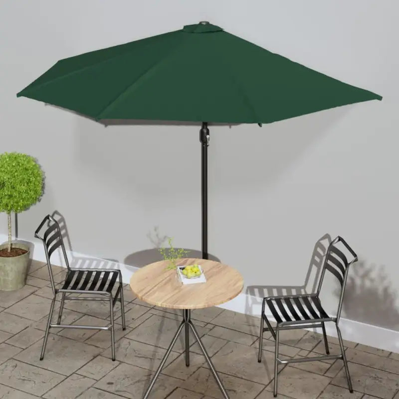 Elegante parasol met aluminium paal en stalen baleinen voor schaduw - Donkergroen / 1 - Parasols en zonneschermen