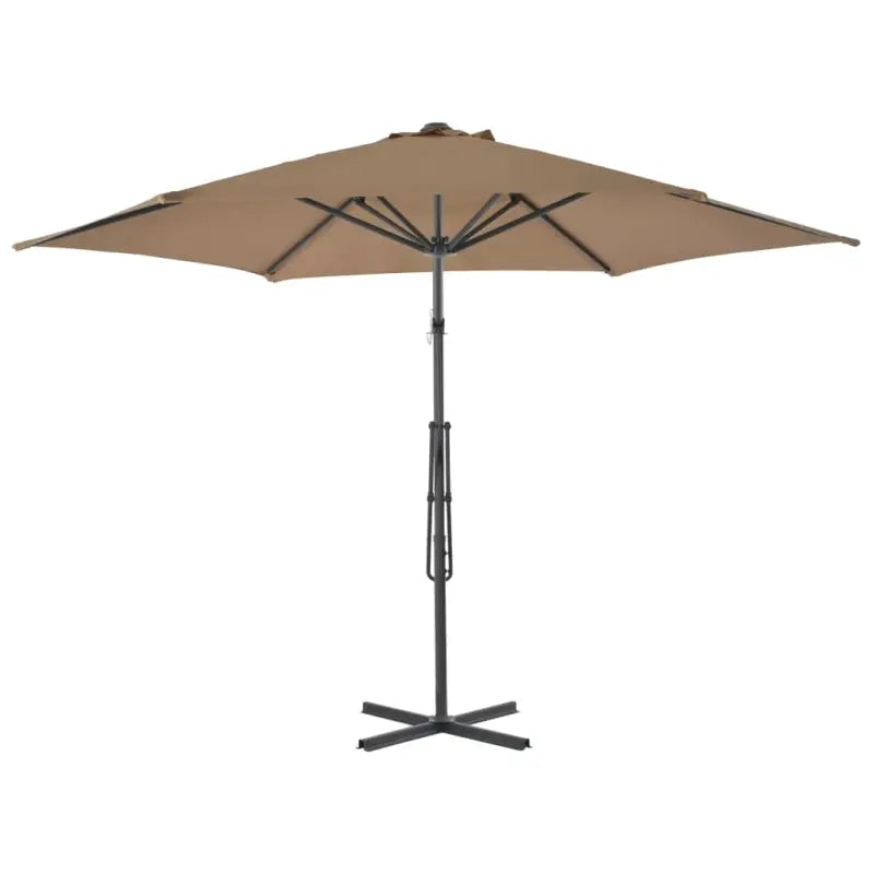 Elegante parasol met stalen paal en 360 graden draaien voor schaduw - Parasols en zonneschermen