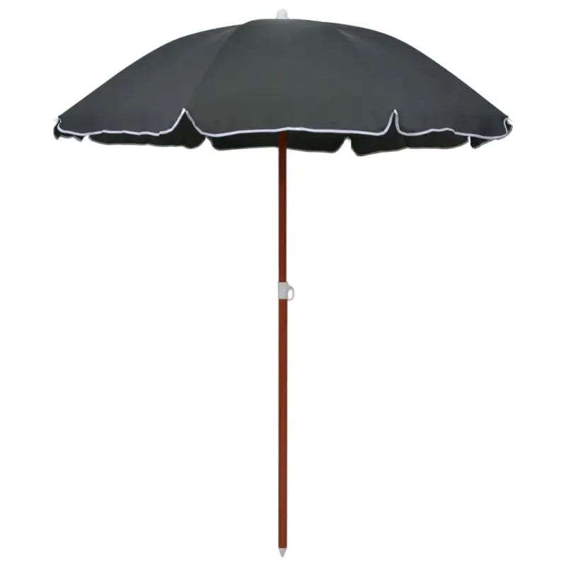 Elegante parasol met stalen paal voor UV-bescherming en schaduw - Antraciet / 180 cm / 1 - Parasols en zonneschermen