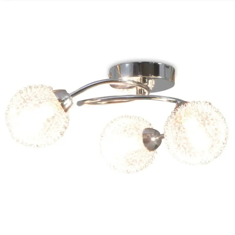 Elegante plafondlamp met metalen basis en spiraamse armen - Plafondlampen