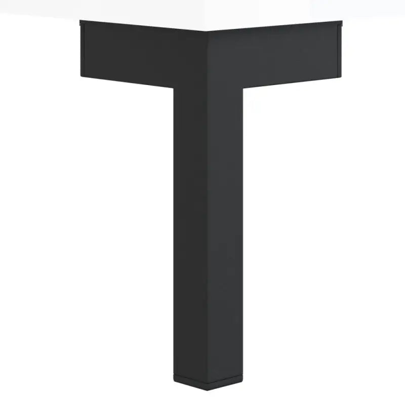 Elegante salontafel met bewerkt hout en ijzeren poten in hoogglans wit - Salontafels