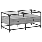 Elegante salontafel met glazen blad voor moderne woonkamer decoratie - Salontafels