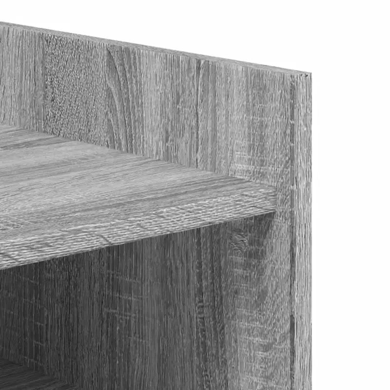 Elegante schoenenkast van bewerkt hout in grijs sonoma eiken stijl - Schoenenrekken