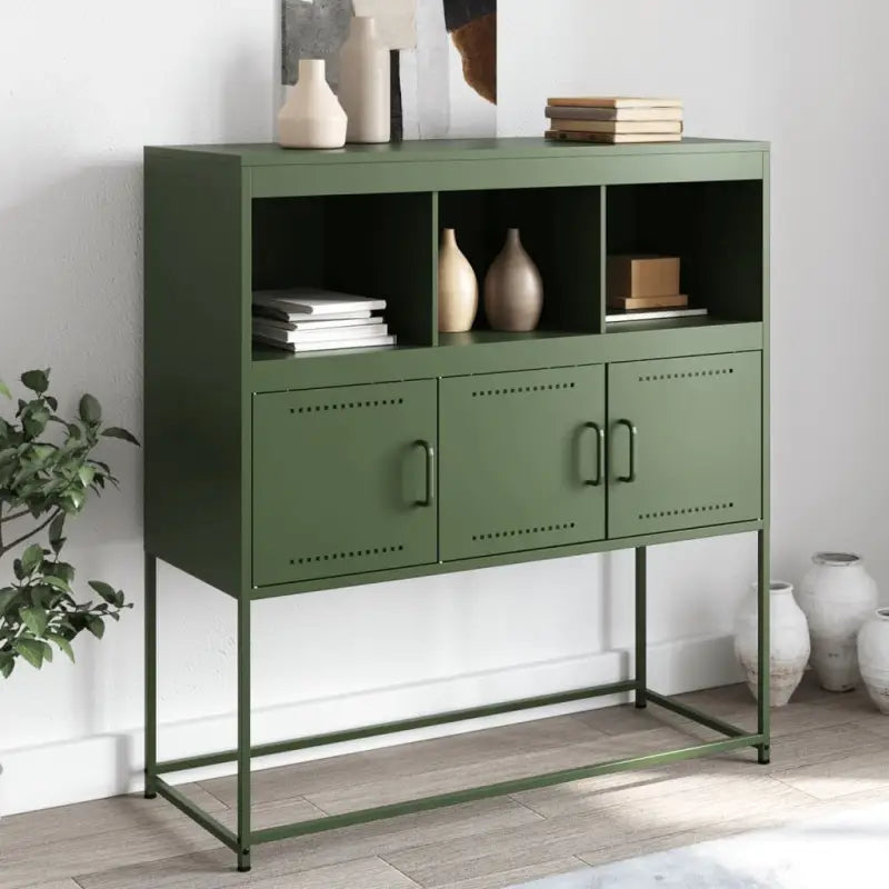 Elegante stalen dressoir met duurzame en sterke afwerking - Groen / 1 - Dressoirs & buffetkasten