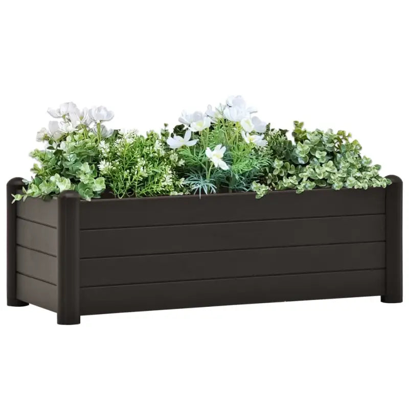 Elegante verhoogde plantenbak voor binnen en buiten - Antraciet / 100 x 43 x 35 cm / 1 - Bloempotten & plantenbakken