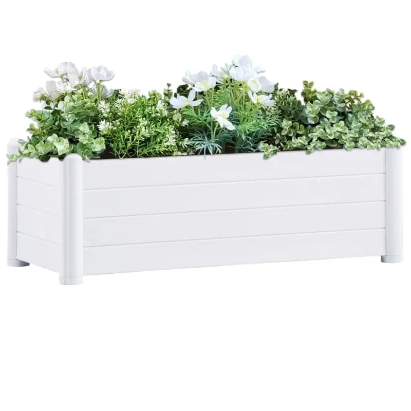 Elegante verhoogde plantenbak voor binnen en buiten - Wit / 100 x 43 x 35 cm / 1 - Bloempotten & plantenbakken