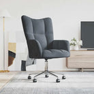 Elegante verstelbare draaibare relaxstoel met modern blokpatroon - Donkergrijs / 1 - Fauteuils & Relaxfauteuils