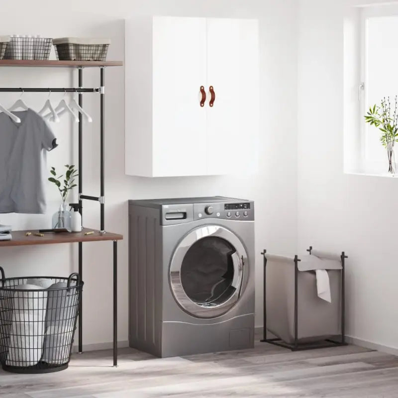 Elegante wandkast van bewerkt hout met tijdloos ontwerp - Hoogglans wit / 1 - Dressoirs & buffetkasten