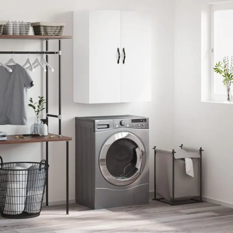 Elegante wandkast van bewerkt hout voor een tijdloze interieurstijl - Wit / 1 - Dressoirs & buffetkasten