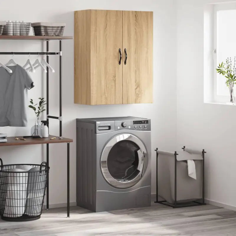 Elegante wandkast van bewerkt hout voor een tijdloze interieurstijl - Sonoma eiken / 1 - Dressoirs & buffetkasten