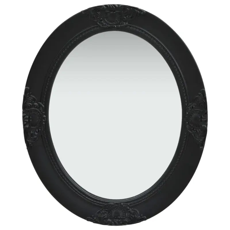 Elegante wandspiegel met antiek barok houten frame - Zwart / 50 x 60 cm / 1 - Spiegels