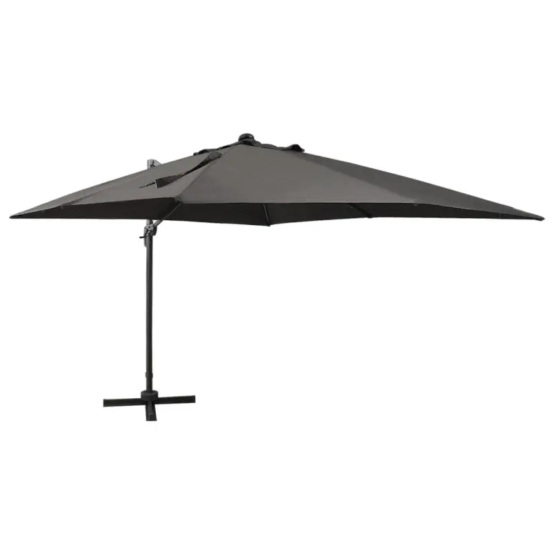 Elegante zweefparasol met LED-verlichting beschermt tegen zon en uv - Antraciet / 1 - Parasols en zonneschermen