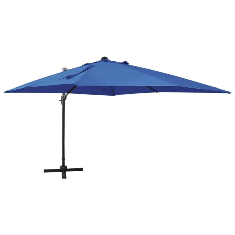 Elegante zweefparasol met LED-verlichting beschermt tegen zon en uv - azuurblauw / 1 - Parasols en zonneschermen