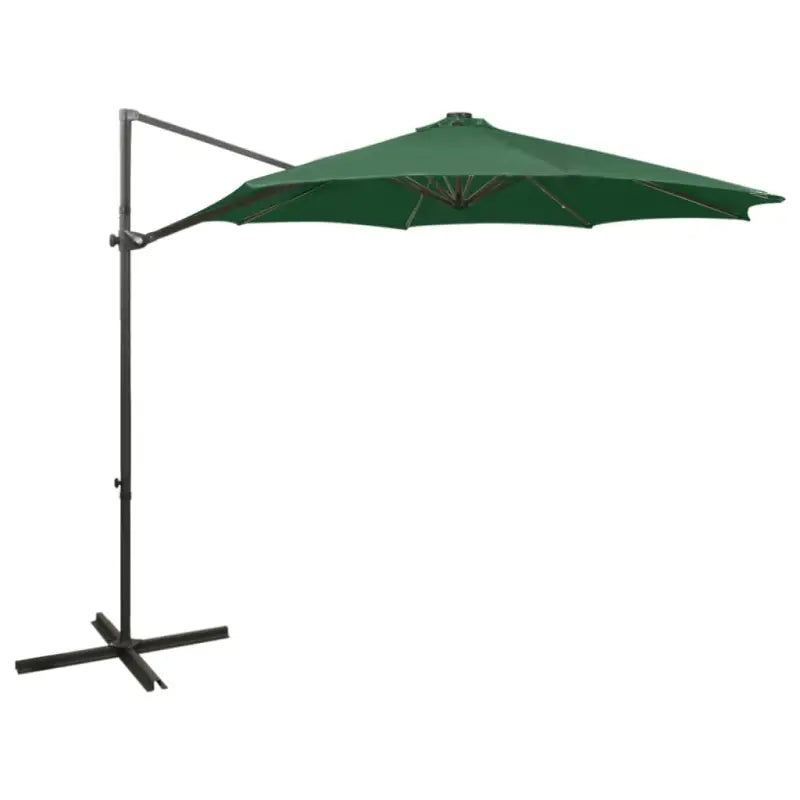 Elegante zweefparasol met LED-verlichting en bescherming tegen zware regenval - Groen / 1 - Parasols en zonneschermen