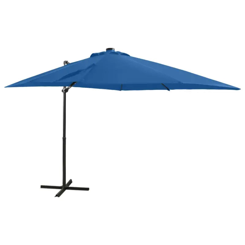 Elegante zweefparasol met LED-verlichting voor op vlakke ondergrond - azuurblauw / 250 cm / 1 - Parasols