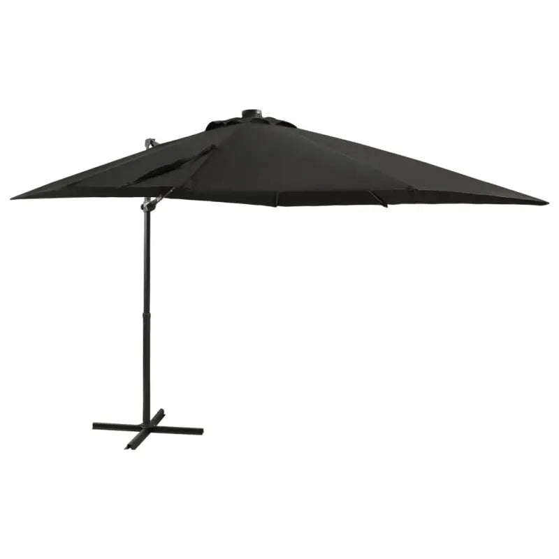 Elegante zweefparasol met LED-verlichting voor op vlakke ondergrond - Zwart / 250 cm / 1 - Parasols en zonneschermen