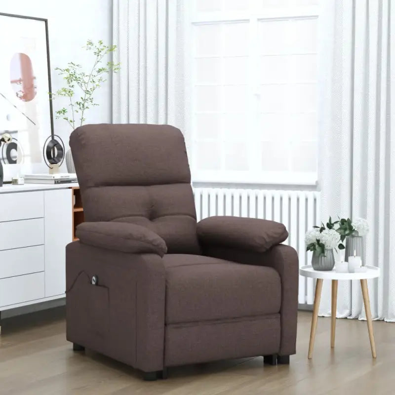 Elektrisch verstelbare fauteuil met comfortabel en ontspannend design - Donkerbruin / 1 - Fauteuils & Relaxfauteuils