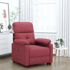 Elektrisch verstelbare fauteuil met comfortabel en ontspannend design - Wijnrood / 1 - Fauteuils & Relaxfauteuils