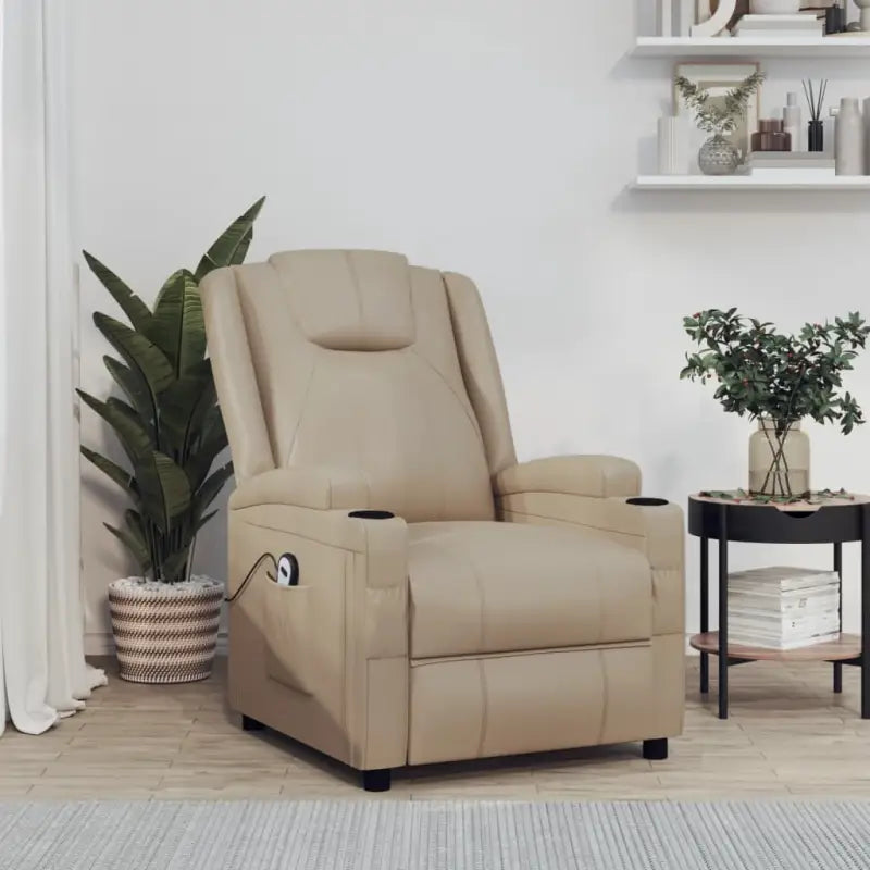 Elektrisch verstelbare fauteuil voor ultiem comfort en ontspanning - Cappuccino / 1 - Fauteuils & Relaxfauteuils