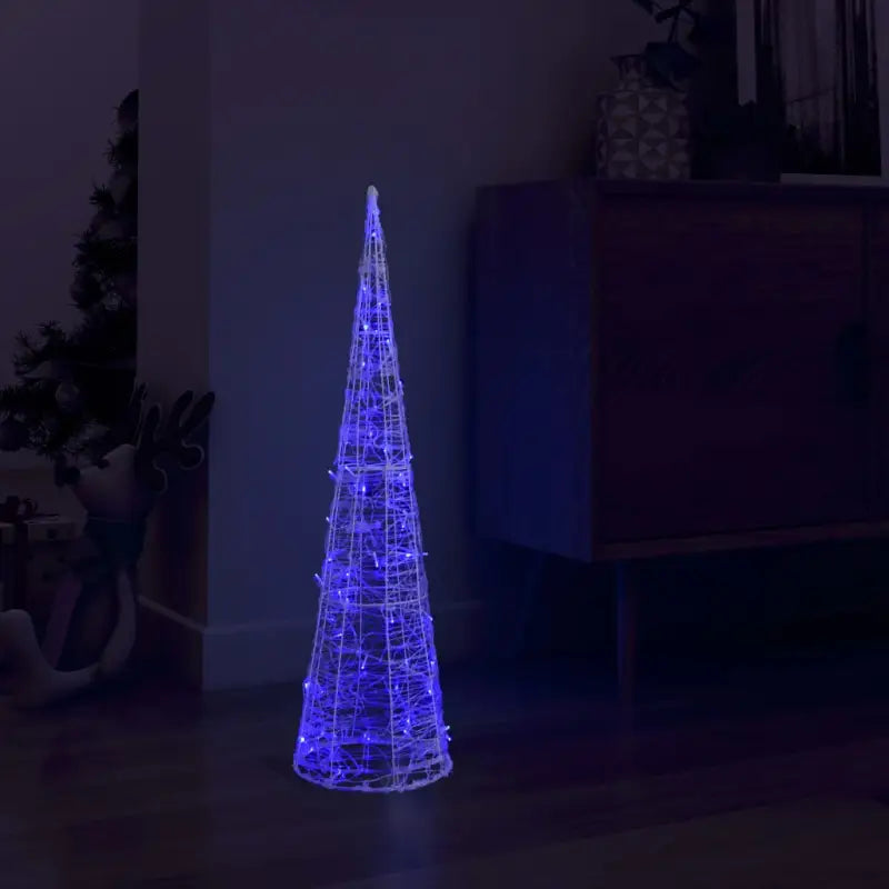 Energiebesparende LED Kerstverlichting met ijslook lichtkegel voor binnen en buiten - Blauw / 90 cm / 1