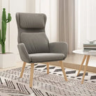 Fauteuil met optimaal zitcomfort en massief rubberwood poten - Lichtgrijs / 1 / Zonder voetensteun - Fauteuils &