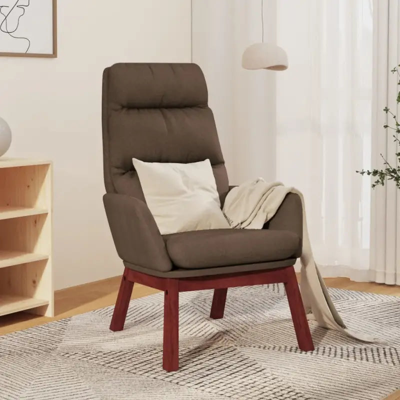 Fauteuil met optimaal zitcomfort en zacht stof voor comfort en stabiliteit - Taupe / 1 / Zonder voetensteun - Fauteuils