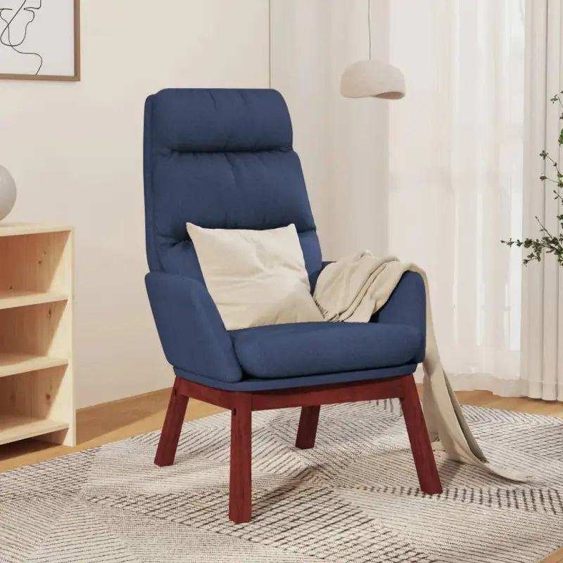 Fauteuil met optimaal zitcomfort en zacht stof voor comfort en stabiliteit - Blauw / 1 / Zonder voetensteun - Fauteuils