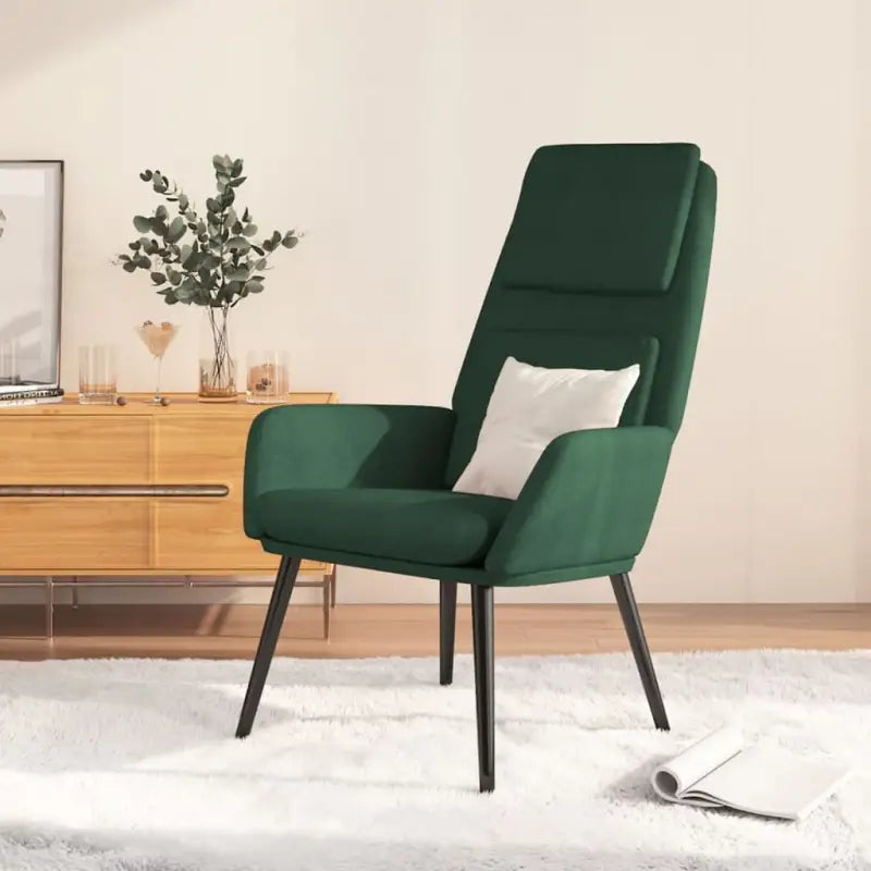 Fauteuil met optimaal zitcomfort en zachte bekleding - Donkergroen / 1 / Zonder voetensteun - Fauteuils & Relaxfauteuils
