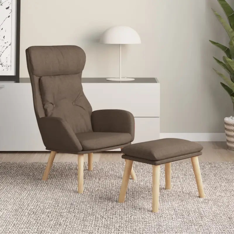 Fauteuil met optimaal zitcomfort en zachte bekleding - Taupe / 1 / Met voetensteun - Fauteuils & Relaxfauteuils