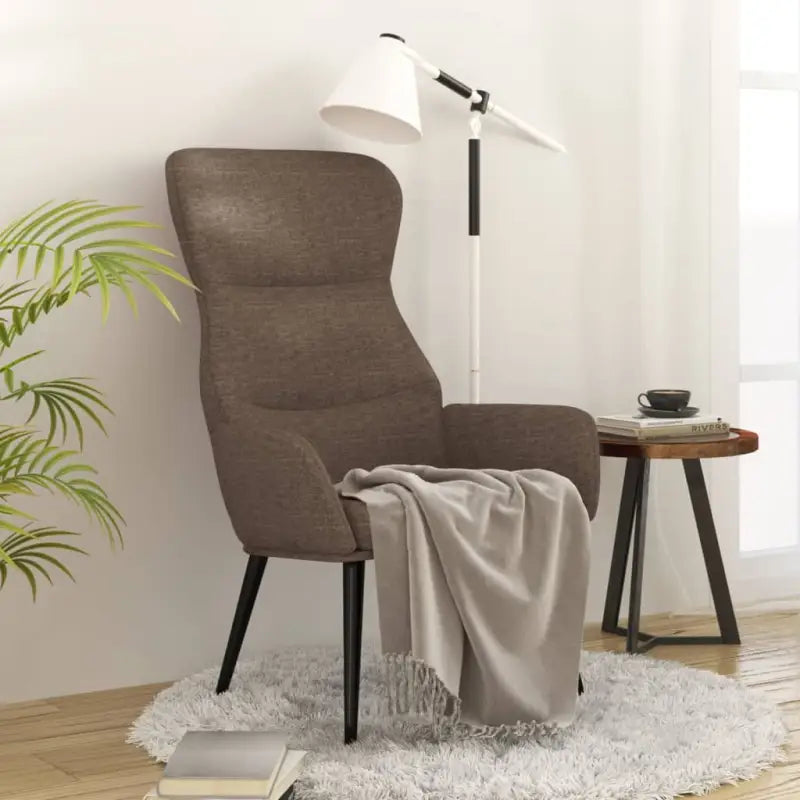 Fauteuil met optimaal zitcomfort en zachte stofbekleding - Taupe / 1 / Zonder voetensteun - Fauteuils & Relaxfauteuils
