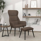 Fauteuil met optimaal zitcomfort en zachte stofbekleding - Taupe / 1 / Met voetensteun - Fauteuils & Relaxfauteuils