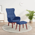 Fauteuil voor optimaal zitcomfort en stevigheid in elke ruimte - Blauw / 1 / Met voetensteun - Fauteuils &