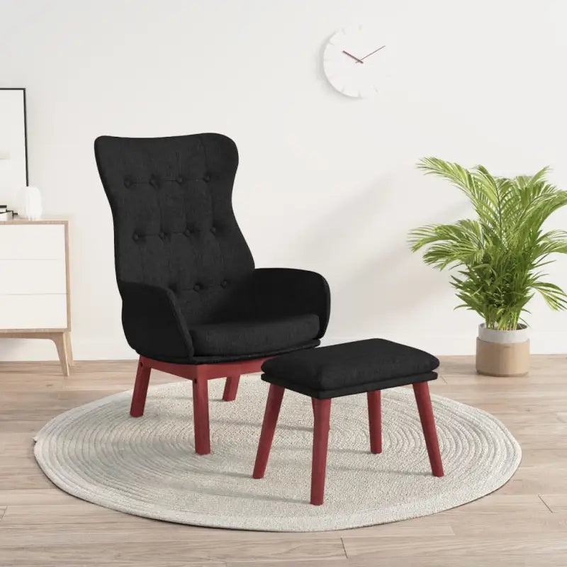 Fauteuil voor optimaal zitcomfort en stevigheid in elke ruimte - Zwart / 1 / Met voetensteun - Fauteuils &