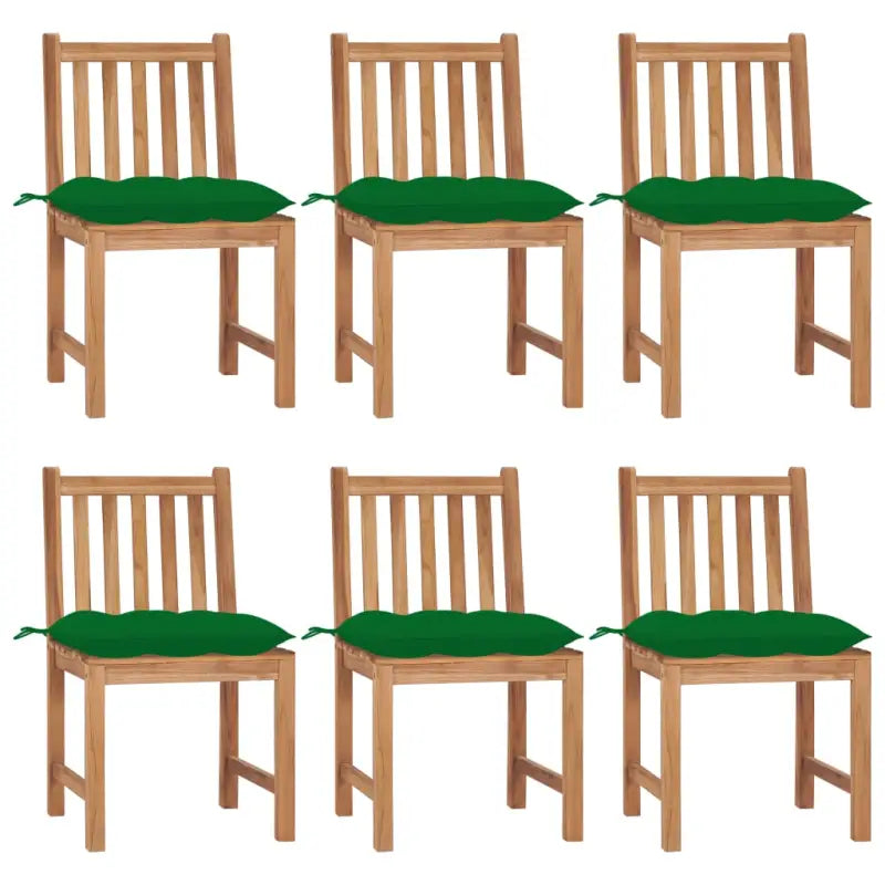 Fijn geschuurde houten tuinstoelen set voor in de tuin of op terras - Groen / 6 - Tuinstoelen