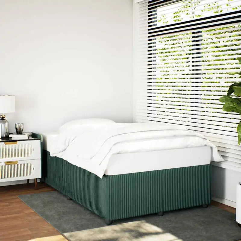 Fluweel bedframe voor een comfortabele en warme slaapkamer sfeer - Donkergroen / 120 x 190 cm - Bedden & bedframes