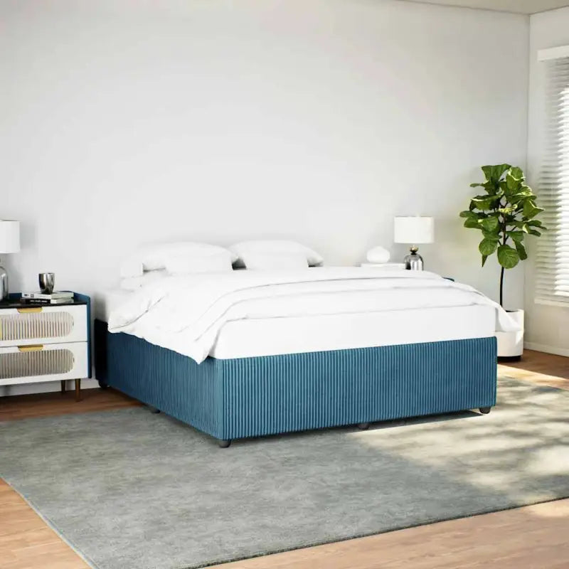 Fluweel bedframe voor een comfortabele en warme slaapkamer sfeer - Blauw / 180 x 200 cm - Bedden & bedframes