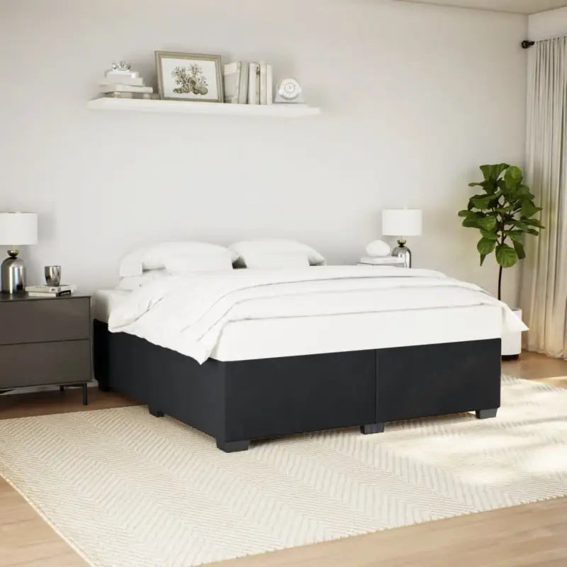 Fluwelen Bedframe voor Comfort en Stijl in de Slaapkamer - Zwart / 200 x 200 cm - Bedden & bedframes