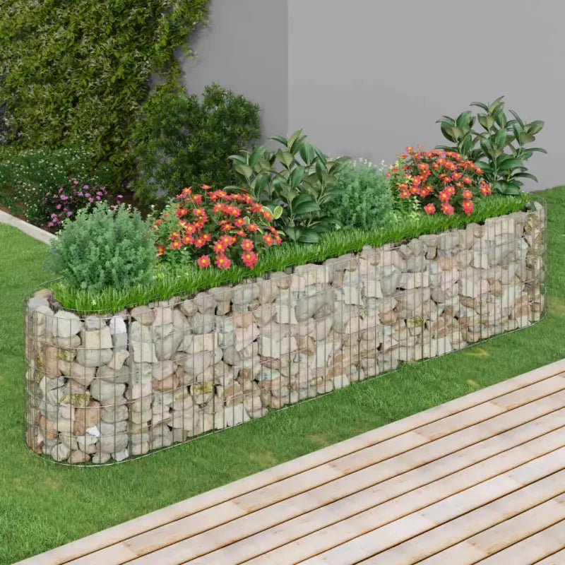 Gabion plantenbak van gegalvaniseerd ijzer voor een stabiele border - 260 x 50 x 50 cm / 1 - Bloempotten & plantenbakken