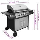 Gasbarbecue met verwijderbare vetopvanger en stevige zwenkwielen - Barbecues