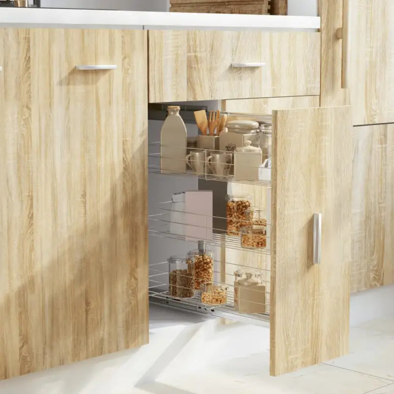 Gegalvaniseerd draad rek voor keukenbenodigdheden met praktische afmetingen - Houders & rekken voor keukenbenodigdheden