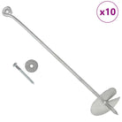 Gegalvaniseerd metalen grondanker elektrolytisch verzinkt voor bevestiging - 10 - Grondankers