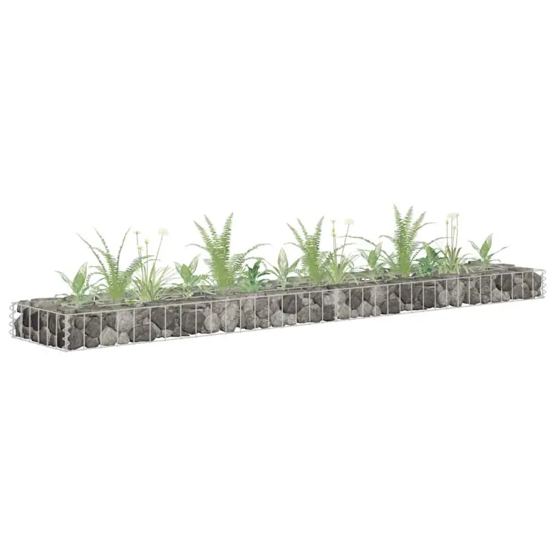 Gegalvaniseerd Staal Gabion Plantenbak voor Stijlvolle Tuinranden - 180 x 30 x 10 cm / 1 - Bloempotten & plantenbakken