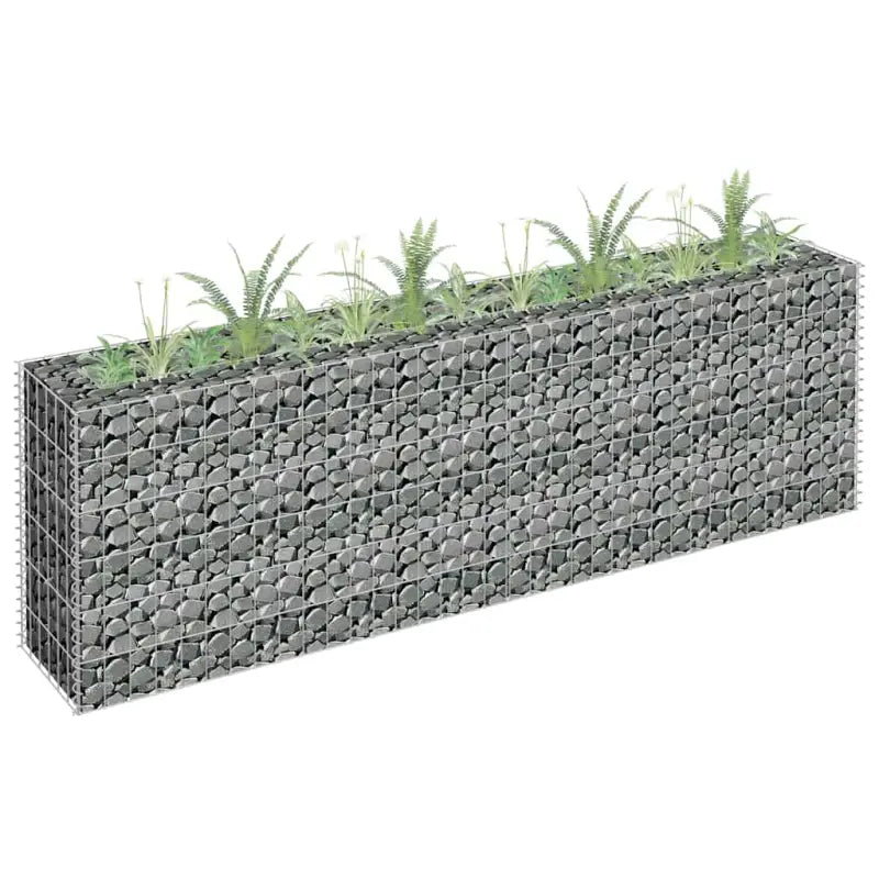 Gegalvaniseerd Staal Gabion Plantenbak voor Stijlvolle Tuinranden - 180 x 30 x 60 cm / 1 - Bloempotten & plantenbakken