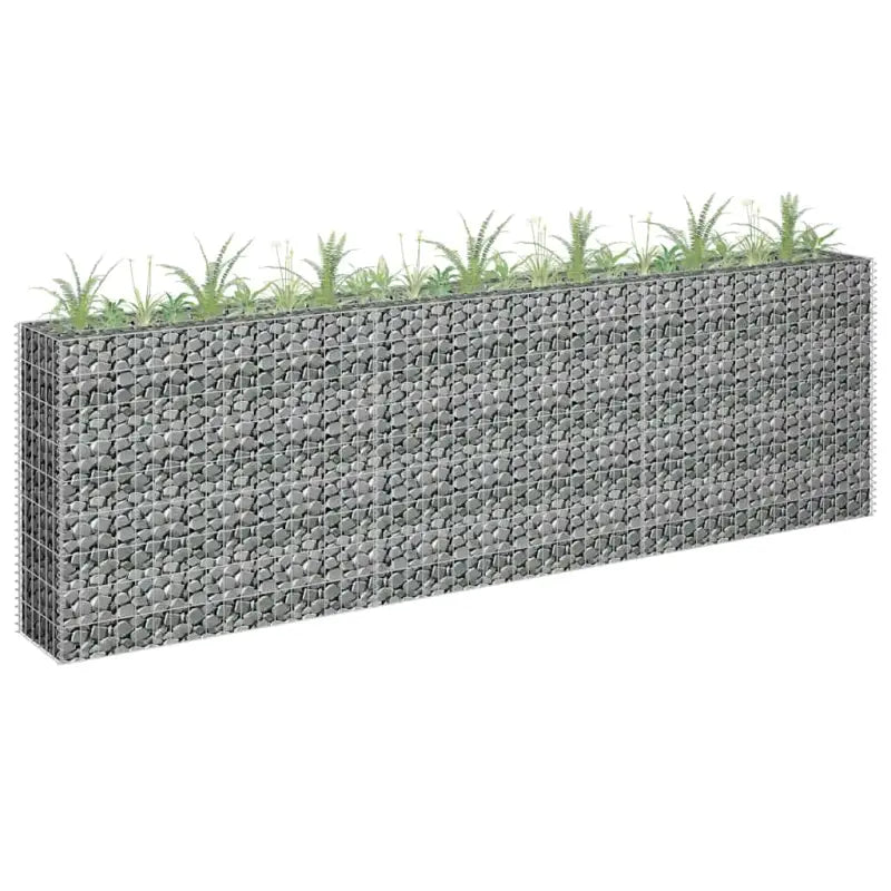Gegalvaniseerd Staal Gabion Plantenbak voor Stijlvolle Tuinranden - 270 x 30 x 90 cm / 1 - Bloempotten & plantenbakken
